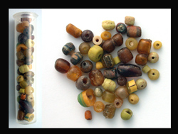Ancient Beads, Yellow/Orange, ca. 1200 BC - 2nd Century AD